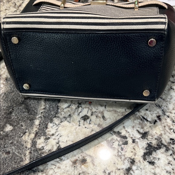 Kate Spade Black and White Striped Crossbody Bag - Picture 6 of 6